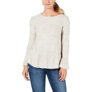 NWT Style & Co Cream Bell Sleeve Sweater Sz Petite